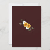 Invitation Burgundy Gold Floral Retraite Party (Dos)