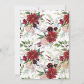 Invitation Burgundy Gold Floral Sweet 16 (Dos)