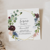 Burgundy Gold Geometry Surprise Party
