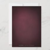 Invitation Burgundy Gold Parties scintillant simple mariage M (Dos)