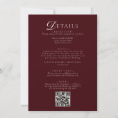 Invitation Burgundy & Ivory botanical crest All in onewedding (Dos)