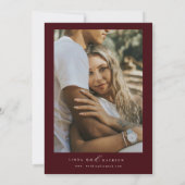 Invitation Burgundy & Ivory botanical crest monogram wedding (Dos)