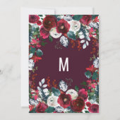Invitation Burgundy Ivory Floral Arrangement Brunbbly (Dos)