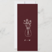 Invitation Burgundy & Ivory Reserved Seating Wedding Tag (Dos)