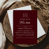 Invitation Burgundy & Ivory Wedding Rehearsal dinner 