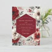 Invitation Burgundy Majestic Autumnal Wedding (Debout devant)