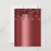 Invitation Burgundy Maroon Parties scintillant Drips Sweet nu (Dos)