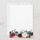 Invitation Burgundy Navy Blue Blush Flowers ENGAGEMENT PARTY (Dos)