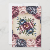 Invitation Burgundy Navy Blush Peony Wedding Shower (Dos)