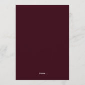Invitation Burgundy Navy Somber Flora Wedding (Dos)