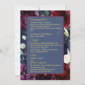Invitation Burgundy Navy Wedding Gold (Dos)