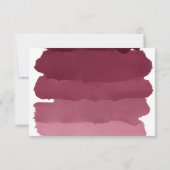 Invitation Burgundy ombre d'aquarelle être ma Bridesmaid (Dos)