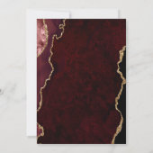 Invitation Burgundy Or Agate Marbre Arche Quinceanera (Dos)