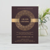 INVITATION BURGUNDY OR ORNATE CLASSIQUE MANDALA GRAND OUVERTU (Debout devant)