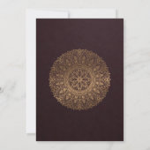 INVITATION BURGUNDY OR ORNATE CLASSIQUE MANDALA GRAND OUVERTU (Dos)