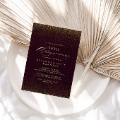 Invitation Burgundy Paillettes Or 50 Ans De Mariage 