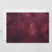Invitation Burgundy QR Code Bold Typography Thank you Card (Dos)
