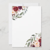 Invitation Burgundy Red Floral Wreath Graduation Party (Dos)