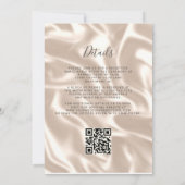 Invitation Burgundy Red Gold Agate Ivory Silk QR Code Mariage (Dos)