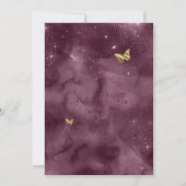 Invitation Burgundy Red Gold Luxury Butterfly Quinceanera (Dos)