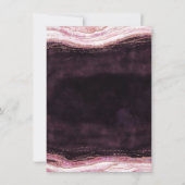 Invitation Burgundy & Rose Gold Geode Wedding shower Couple (Dos)