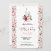 Invitation Burgundy Roses Roses Roses Roses Vins Fête des Mèr (Devant)