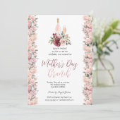 Invitation Burgundy Roses Roses Roses Roses Vins Fête des Mèr (Debout devant)