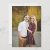 Invitation Burgundy Rouge Blush rose Floral Mariage photo (Dos)