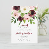 Invitation Burgundy Shower par Mail douche nuptiale (Debout devant)