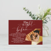 Invitation Burgundy Simple La Nuit Avant Le Dîner De Répétiti (Debout devant)