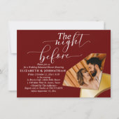 Invitation Burgundy Simple La Nuit Avant Le Dîner De Répétiti (Devant)