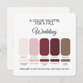 Invitation Burgundy Soft Blush Fall Wedding Palette 2026 Card (Devant / Derrière)
