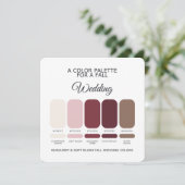 Invitation Burgundy Soft Blush Fall Wedding Palette 2026 Card (Debout devant)