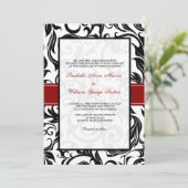 Invitation Burgundy Swirl (Debout devant)