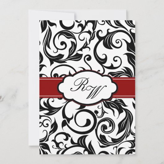 Invitation Burgundy Swirl (Dos)