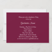 Invitation Burgundy & White Silhouette 2025 Graduation Party (Dos)