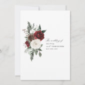 Invitation Burgundy Winter Floral Elegant Wedding (Dos)