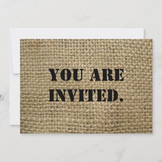 Invitation Burlap (Devant)