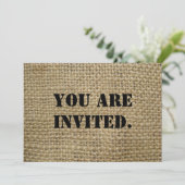 Invitation Burlap (Debout devant)