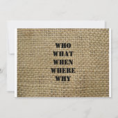 Invitation Burlap (Dos)