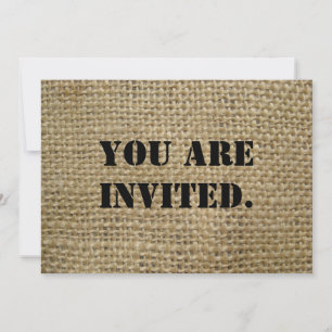 Invitation Burlap