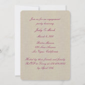 Invitation Burlap Russe Pink Mason Jars (Dos)