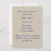 Invitation Burlap Rustique Blue Mason Jars (Dos)