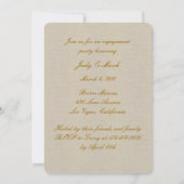 Invitation Burlap Rustique Jaune Mason Jars (Dos)