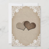 Invitation Burlap White Floral Lace String Lights Wedding (Dos)