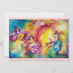 Invitation BURNING CARNIVAL, Mardi Gras Masquerade Ball Invit