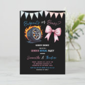 Invitation Burnous ou Bows Fête de révélation de genre fille  (Debout devant)