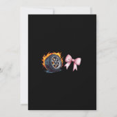 Invitation Burnous ou Bows Fête de révélation de genre fille  (Dos)