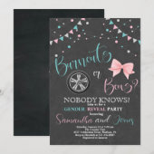 Invitation Burnouts ou Bows Genre Reveal Party (Devant / Derrière)