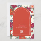 Invitation Burnt Orange Boho Chic Floral Save the Date (Dos)